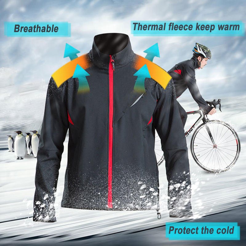 Racing Winter Fleece Thermal Warm 3-lagers Motorcykeljacka Vindtät