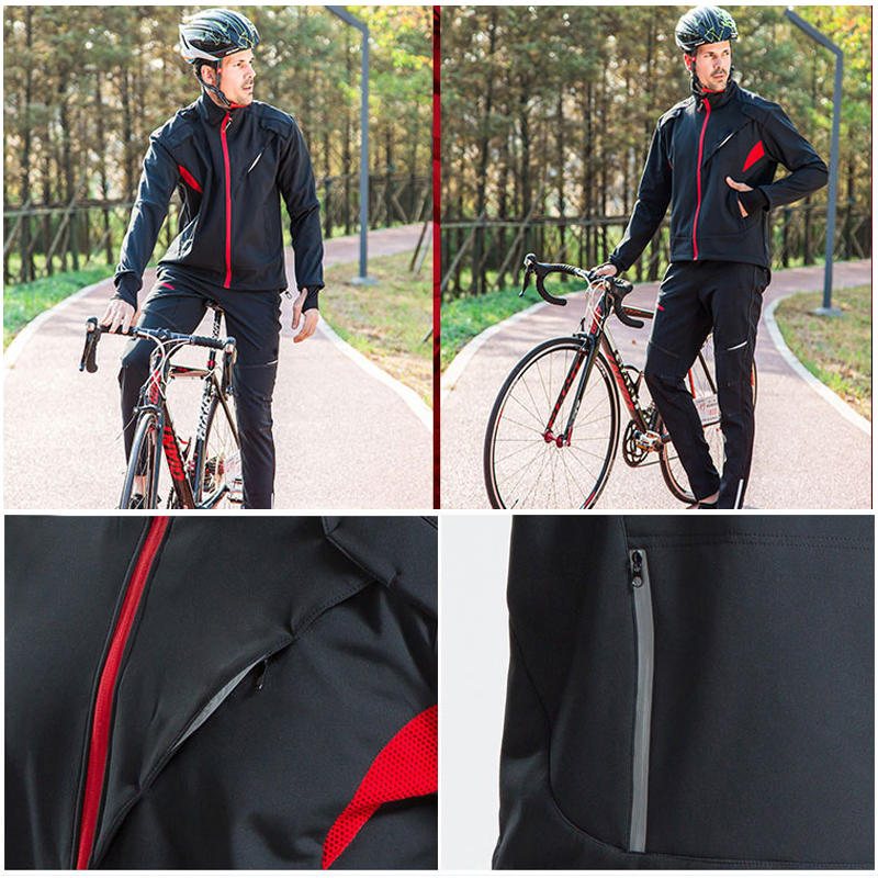 Racing Winter Fleece Thermal Warm 3-lagers Motorcykeljacka Vindtät