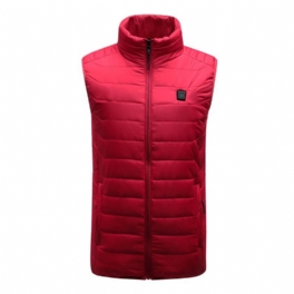 Röd Unisex Usb Värmeväst Smart Vinter Body Warmer Outdoor Racing Jacka Värmare Julpresent