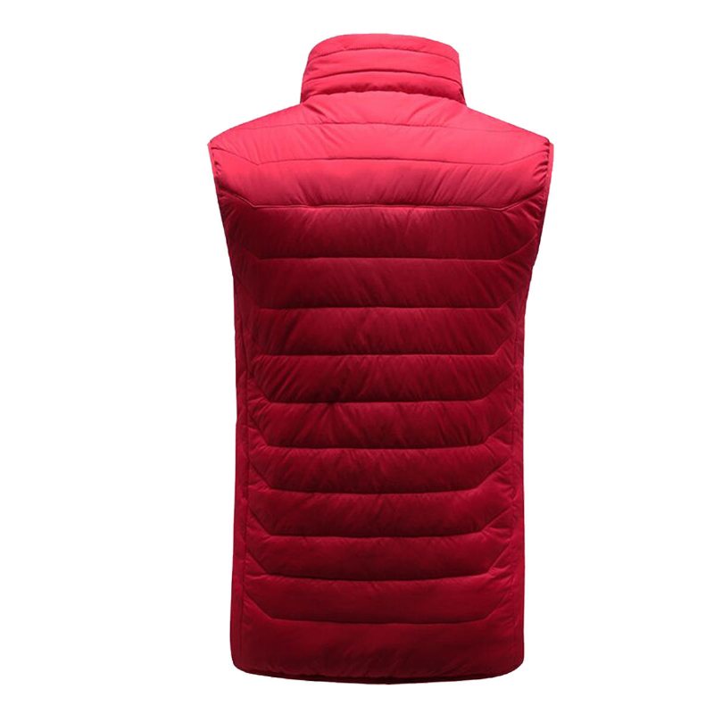 Röd Unisex Usb Värmeväst Smart Vinter Body Warmer Outdoor Racing Jacka Värmare Julpresent