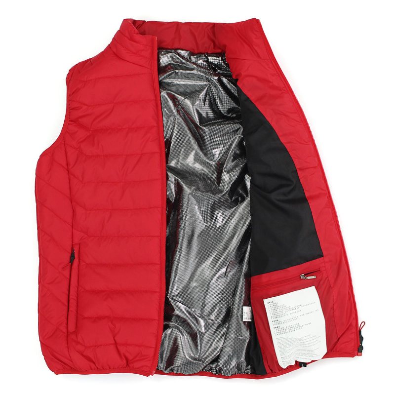 Röd Unisex Usb Värmeväst Smart Vinter Body Warmer Outdoor Racing Jacka Värmare Julpresent