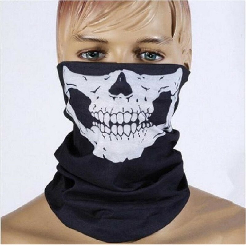 Skull Multi Use Head Wear Hat Scarf Face Mask Motorcykelkeps