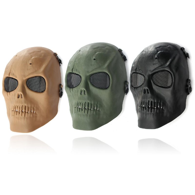 Tactical Airsoft Full Face Protective Skull Mask Paintball Cs War Game