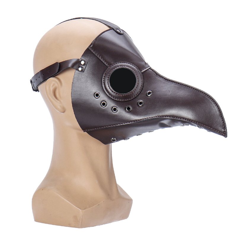 The Plague Doctor Bird Mask Halloween Cosplay Kostym Gotisk Lång Näsa För Vuxen