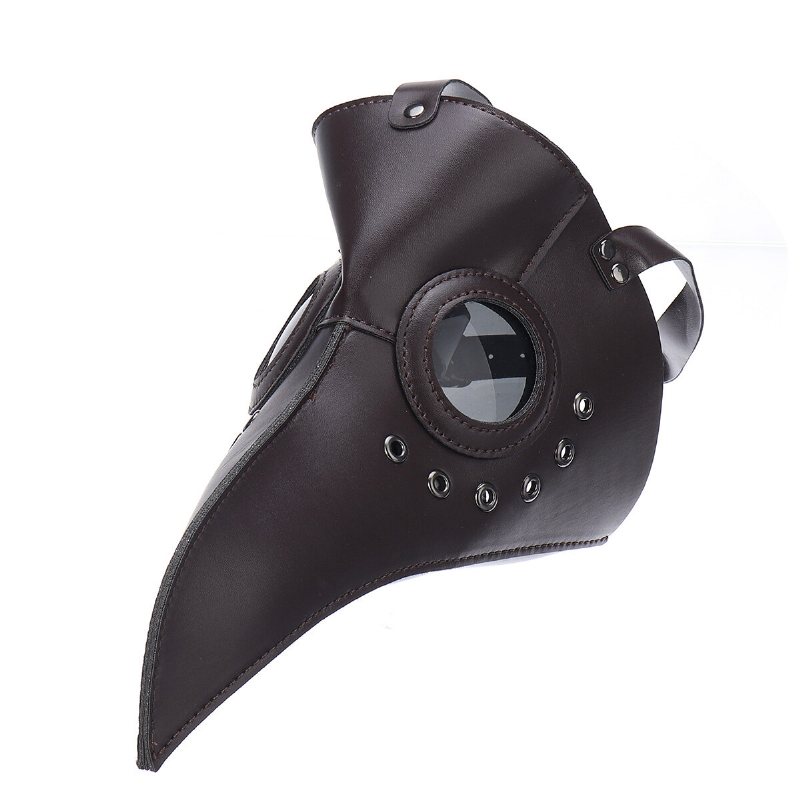 The Plague Doctor Bird Mask Halloween Cosplay Kostym Gotisk Lång Näsa För Vuxen