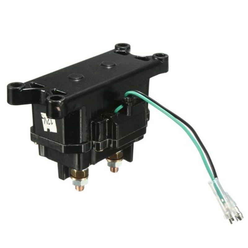 Universal 12v Solenoid Relä Kontaktor Vinsch Vippströmbrytare För Atv Utv Svart