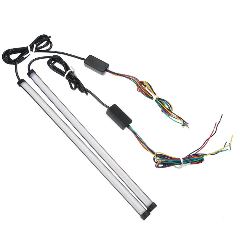 Universal För Bil/motorcykel 12-24v 30/45cm Led-signalblinkers Dekorlist Flödesvatten