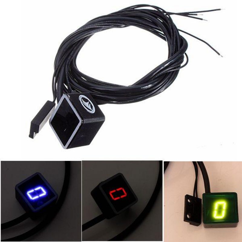 Universal Motorcykel Led Display Digital Indikator Shift Level Sensor