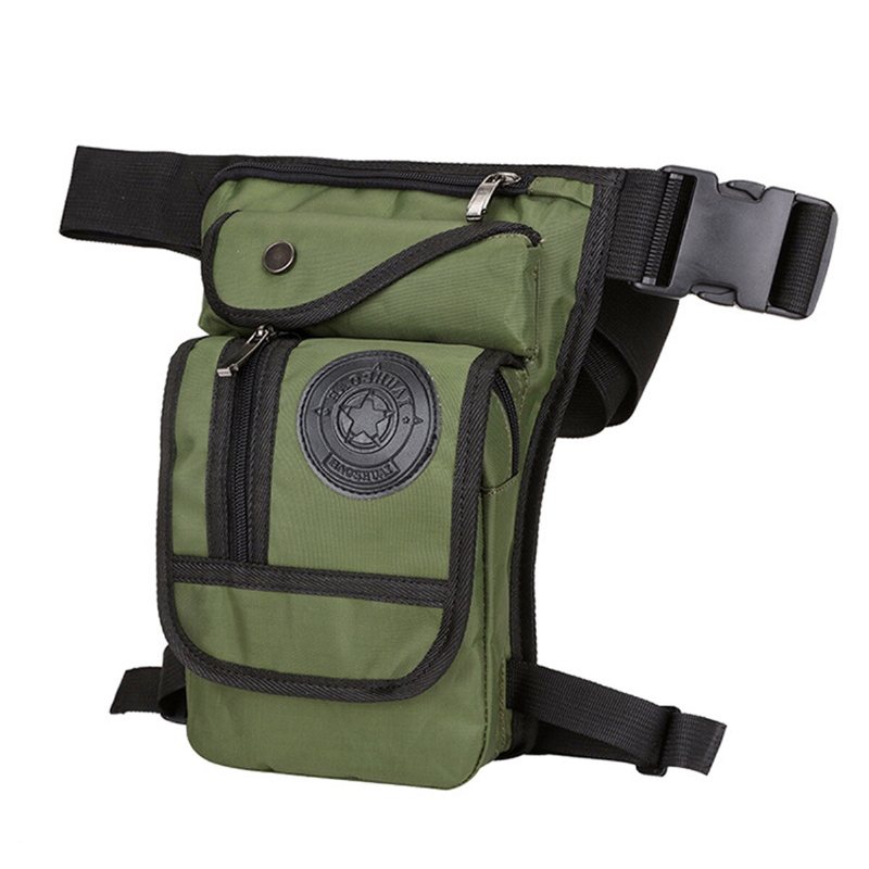 Vattentät Nylon Motorcykel Drop Leg Bag Herr Tactical Outdoor Midja Fanny Pack