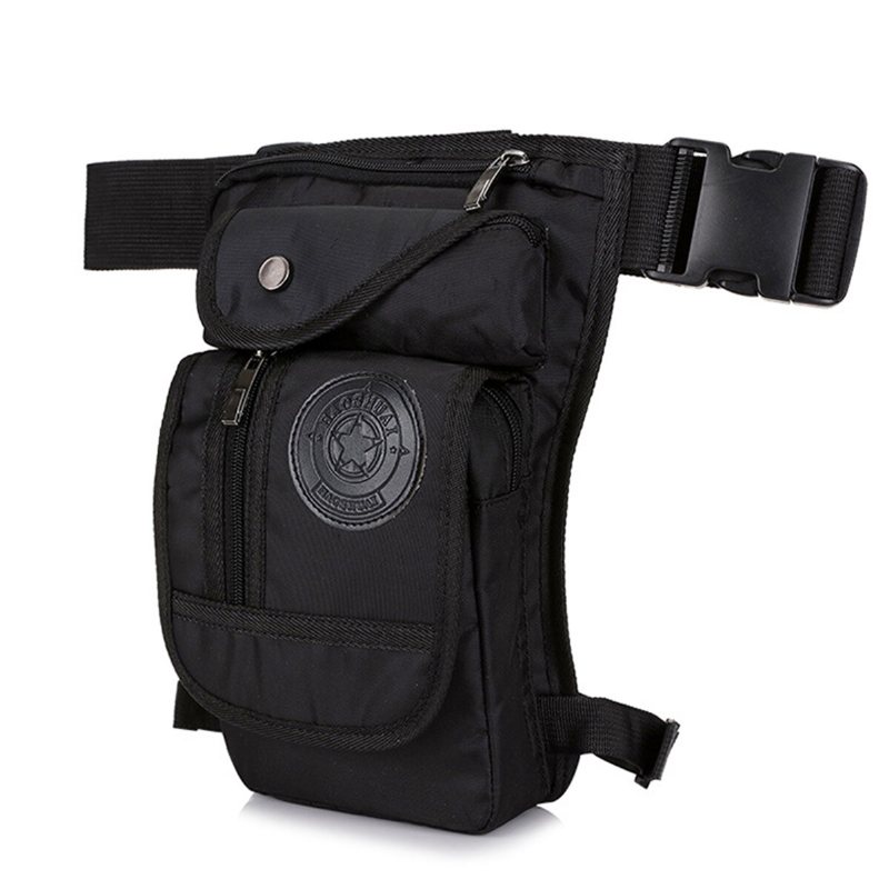 Vattentät Nylon Motorcykel Drop Leg Bag Herr Tactical Outdoor Midja Fanny Pack