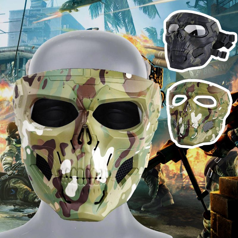 Wosport Skull Airsoft Paintball Mask Full Face Tactical Halloween Party