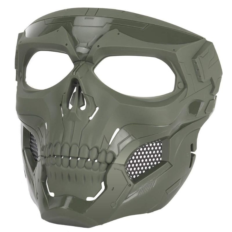 Wosport Skull Airsoft Paintball Mask Taktisk Helmask För Halloween