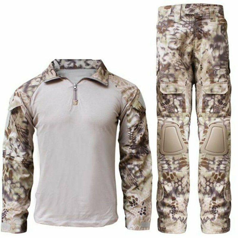 Wosport Vattentät Tactical Uniform Military Army Combat Training Suit Andningsjacka Byxor