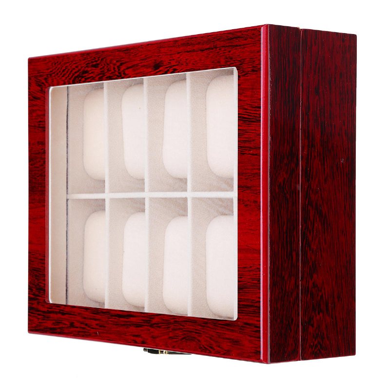 10/20 Grids Wooden Watches Display Case Smyckeskrin Collection Förvaringshållare Box