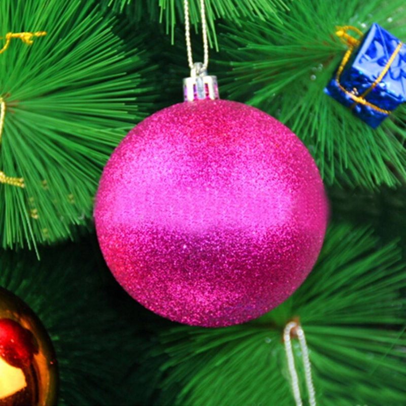 12st 10cm Jul Xmas Tree Hanging Ball Daubles Julgransdekoration