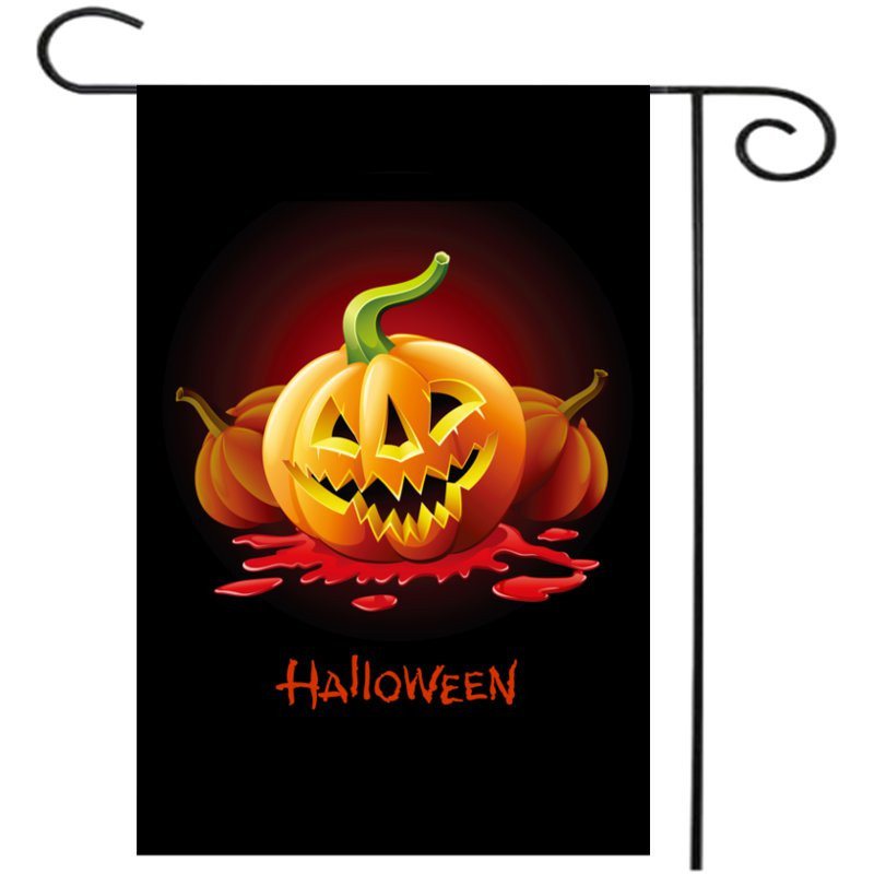 30x45 cm Halloween Polyester Demon Pumpkin Flag Garden Holiday Dekoration