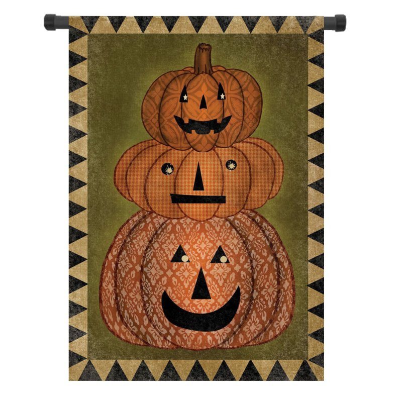 30x45cm Halloween Pumpkin Polyester Välkommen Flagga Trädgård Holiday Decoration