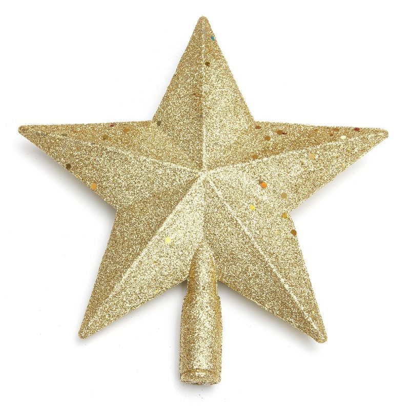 3d Shinny Glitter Star Julgran Topper Xmas Dekoration