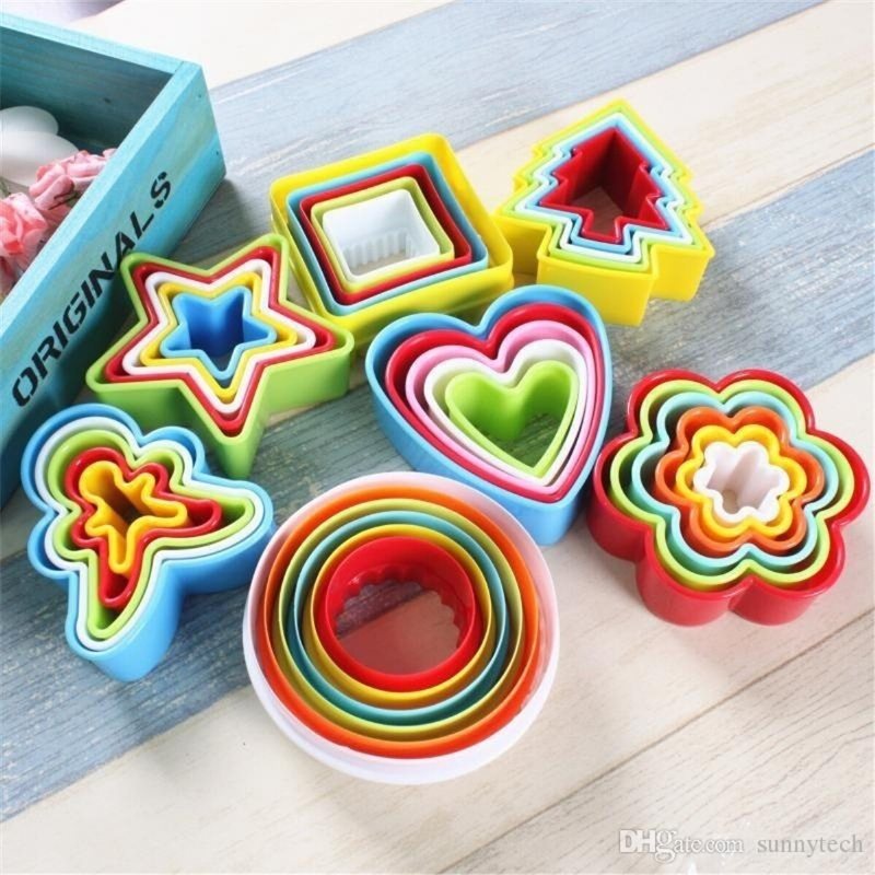 5-6 St Blomhjärtaform Fondantkaka Cookie Sugarcraft Cutters Formar Verktygsset