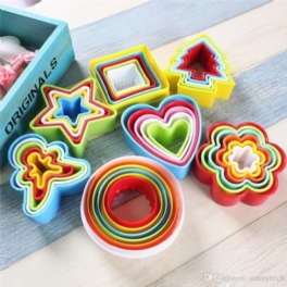 5-6 St Blomhjärtaform Fondantkaka Cookie Sugarcraft Cutters Formar Verktygsset