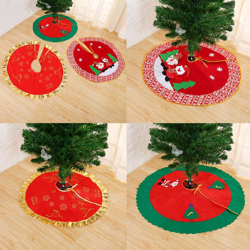 90cm Julgransdekorationer Matta Party Ornament För Hem Non-woven Xmas