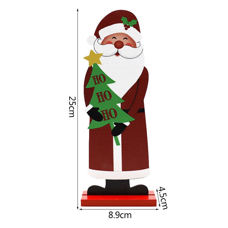 Gör-det-själv Trähantverk Jul Snögubbe Älg Juldekorationer Dekoration Jultomten Träutsmyckning Bordsdekorationer