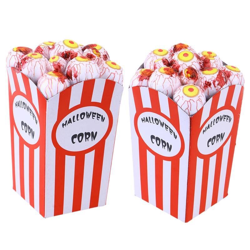 Halloween-dekorationer Treat Eller Trick Leksaker Rolig Ny Bar Haunted House Simulering Eye Popcorn