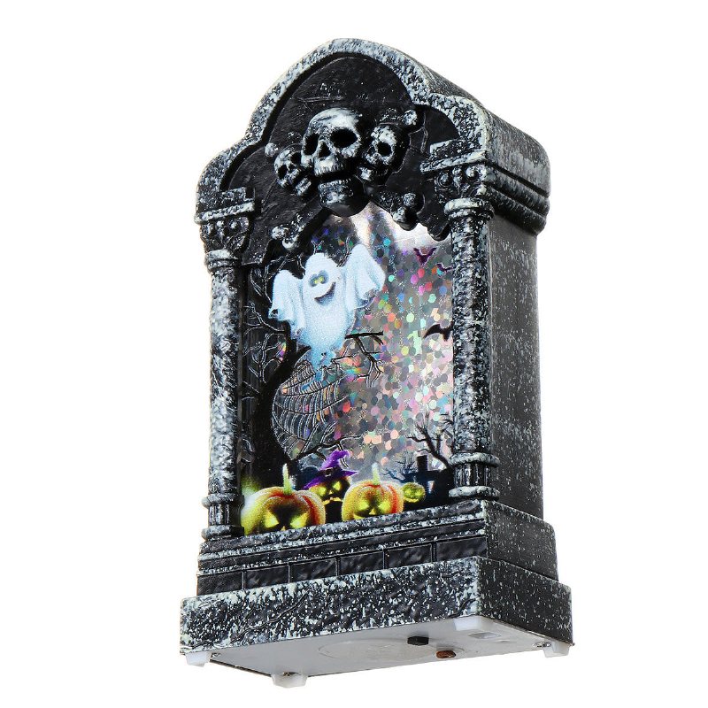 Halloween Gravsten Ljuslåda Ljusdekorationer Rekvisita Tombstone Led Tema Party Dekor