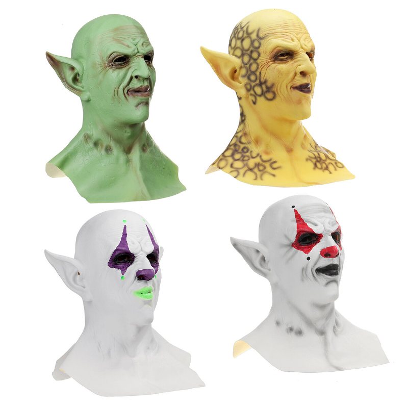 Halloween Imp Mask Huvudbonader Demon Clown Vampire Orc