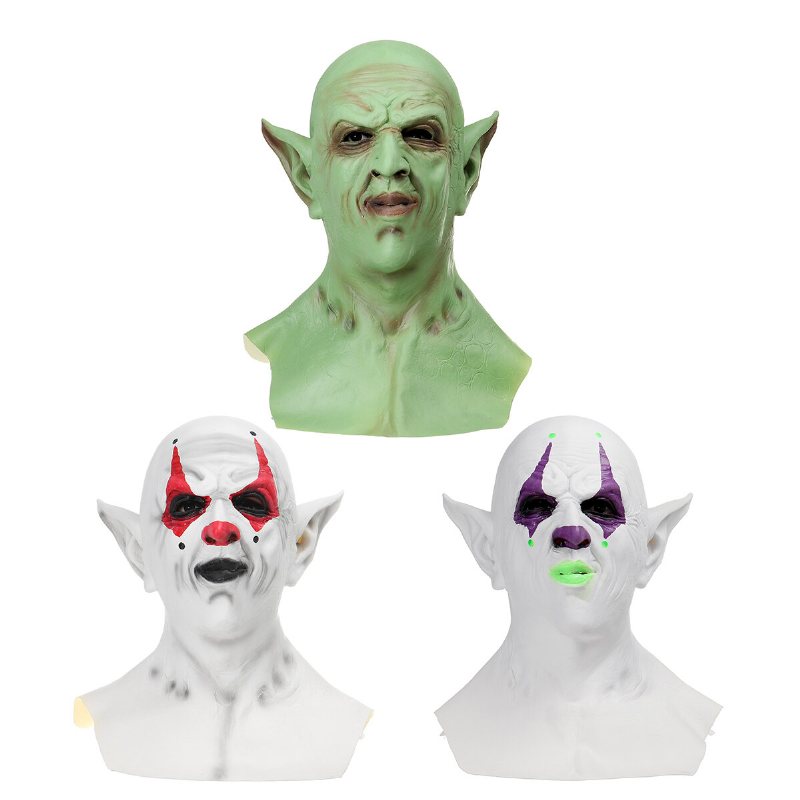 Halloween Imp Mask Huvudbonader Demon Clown Vampire Orc