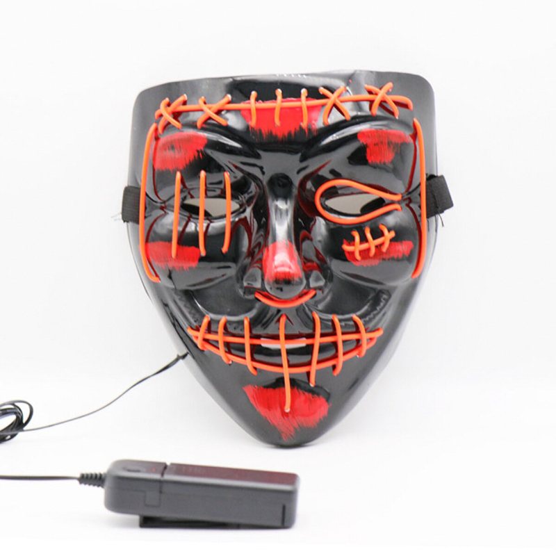 Halloween Led Multicolor Luminous Mask Light Up The Purge Movie Costume Party