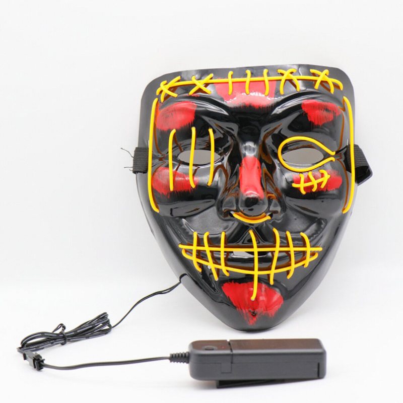 Halloween Led Multicolor Luminous Mask Light Up The Purge Movie Costume Party