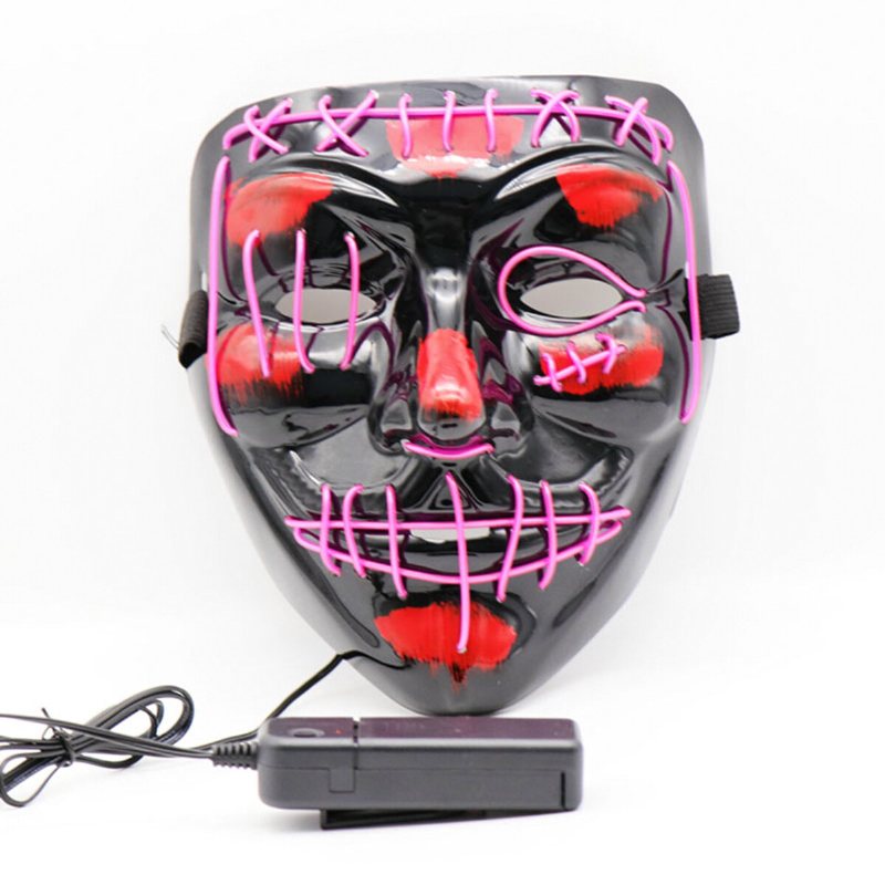 Halloween Led Multicolor Luminous Mask Light Up The Purge Movie Costume Party