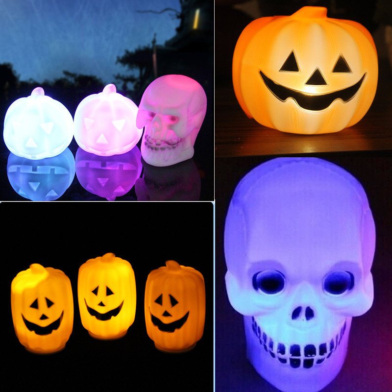 Halloween Led Pumpking Skull Lamp Light Party Dekoration