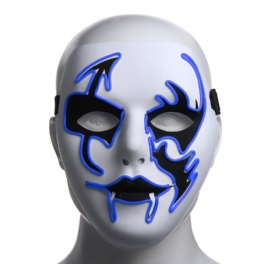 Halloween Mask Led Lysande Blinkande Ansiktsmask Festmasker Lyser Upp Dans Cosplay