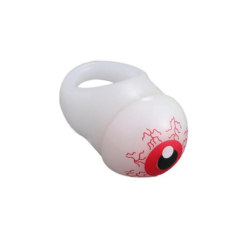 Jul Halloween Eyeball Form Mjuk Gummi Ring Glödande Led Festival Presenter Party Finger Lights