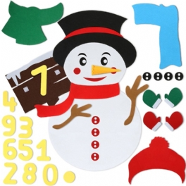 King Do Way 20x30 Tum 40st Christmas Snowman Filt Avtagbar Juldekorationsset