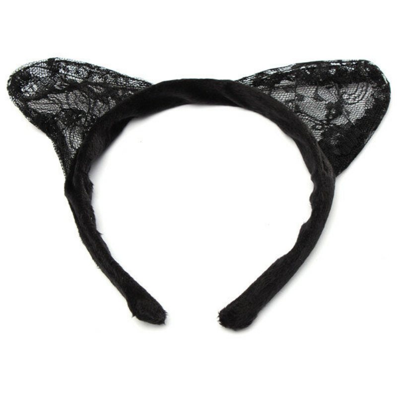 Lace Cat Ears Hårband Party Cosplay Masquerade Headbrand