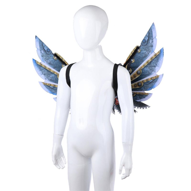 Mardi Gras Steampunk Gear Wings Cosplay Carnival Party Unisex Kostym Wing Rekvisita