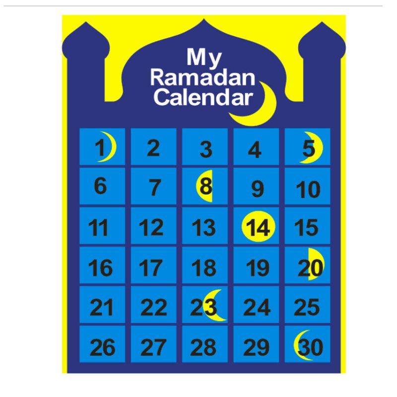 Ramadanfilt Hängkalender Filt Advent 30 Dagars Nedräkningskalender Hemmakontoret Inredning För Barn Presenter Festmaterial