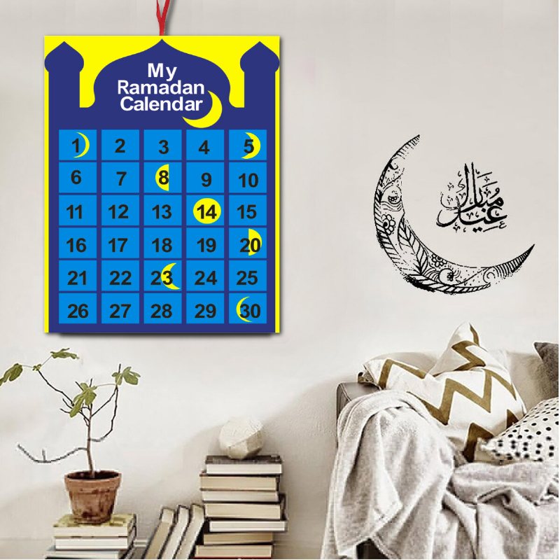 Ramadanfilt Hängkalender Filt Advent 30 Dagars Nedräkningskalender Hemmakontoret Inredning För Barn Presenter Festmaterial