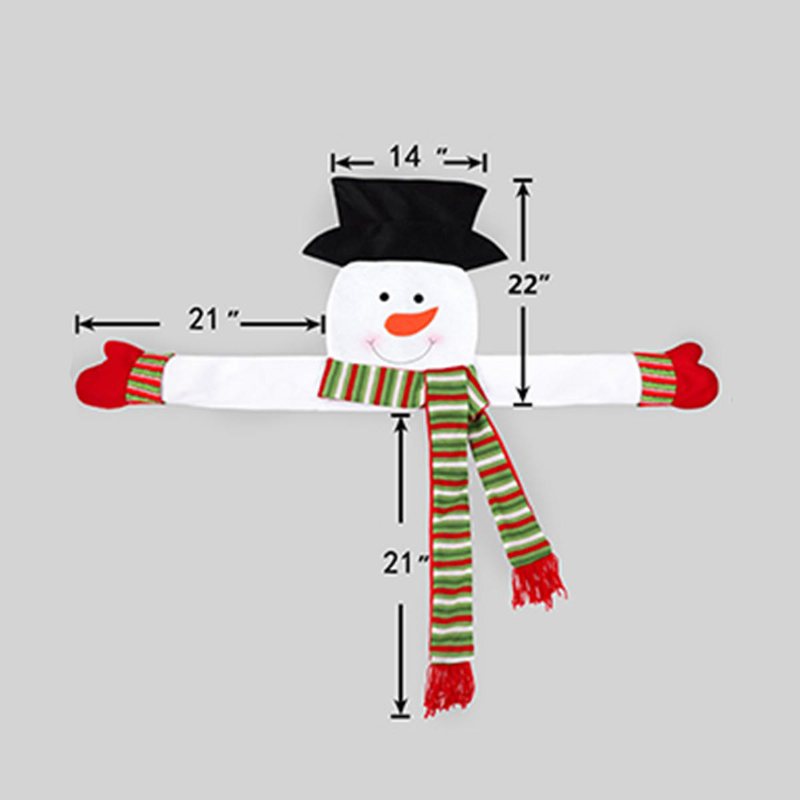 Snowman Kram Tree Fibertyg Julgran Topper Typ Dekorationer