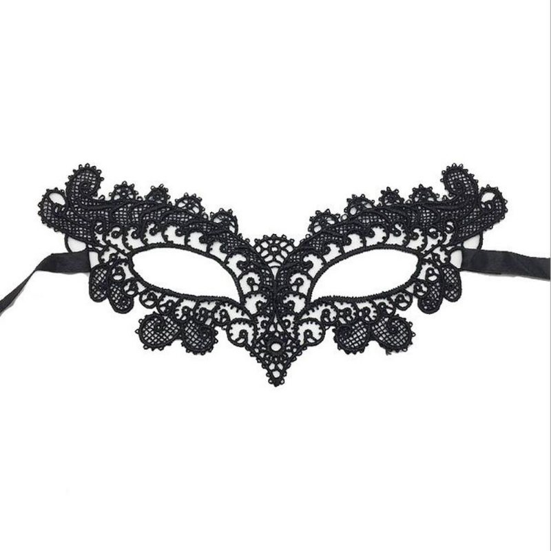 Spets Kvinnor Eye Face Mask Maskerad Party Ball Prom Halloween Kostym Masker Eye - Svart