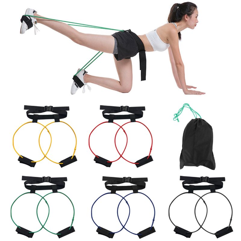 10-40lbs Pedal Resistance Band Kvinnor Höfttränare Bältesband Gum Workout Fitness Body Glute Muscles Trainer