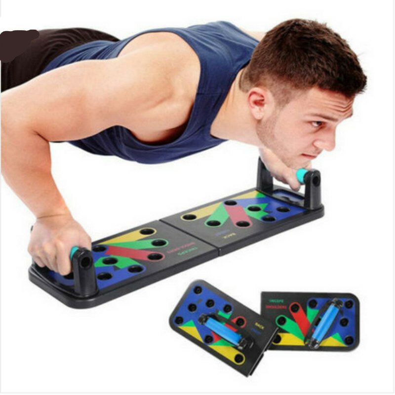 12-i-1 Hopfällbar Muskelträning Push-up Board Hem Push Up Stand Fitness Träningsverktyg