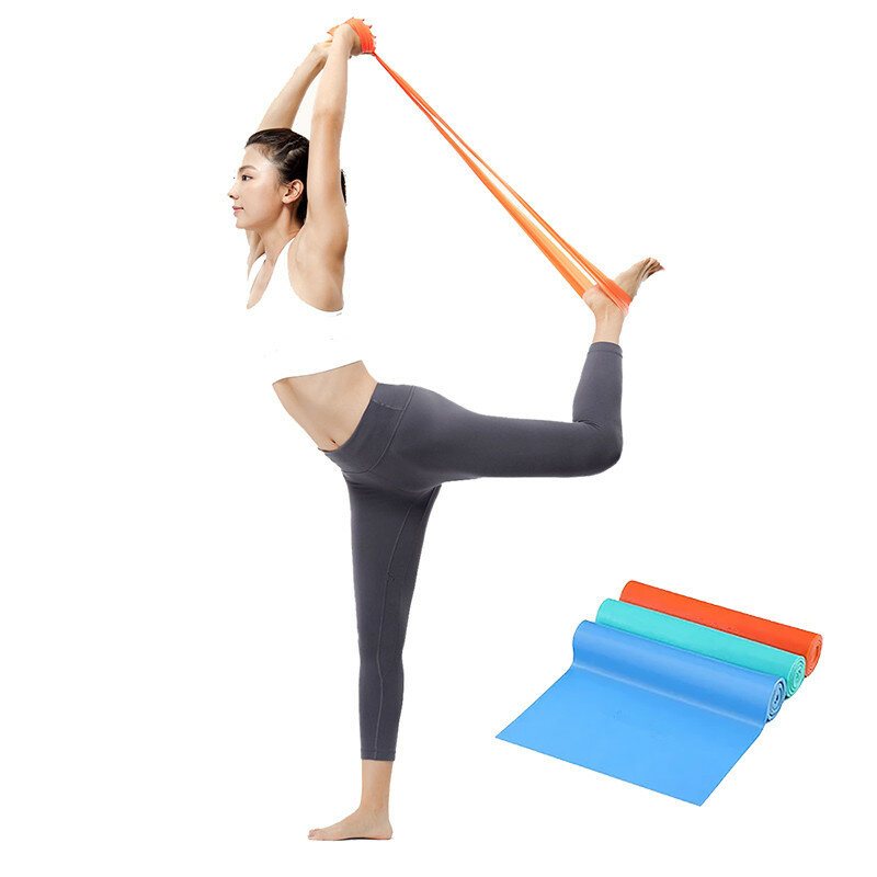 15-25lbs Tpe Yoga Elastiskt Band Inomhus Träning Motståndsband Kroppsformande Träningsverktyg