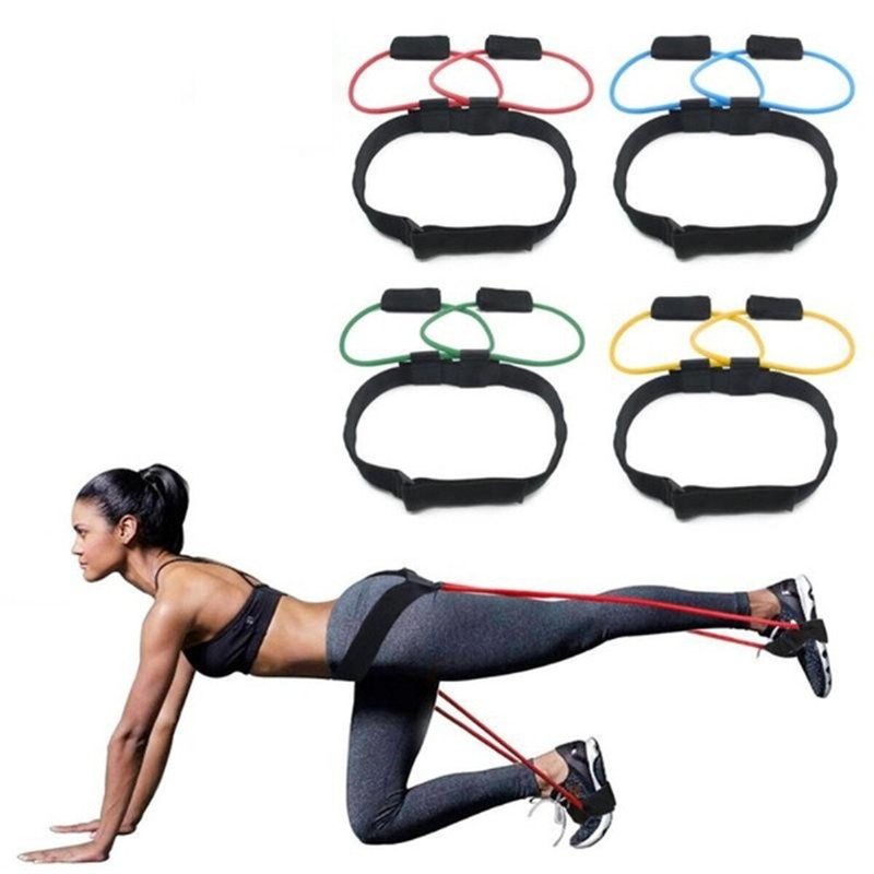 15-35lb Justerbara Fitness Resistance Band Elastiskt Butt Ben Muskelträningsband