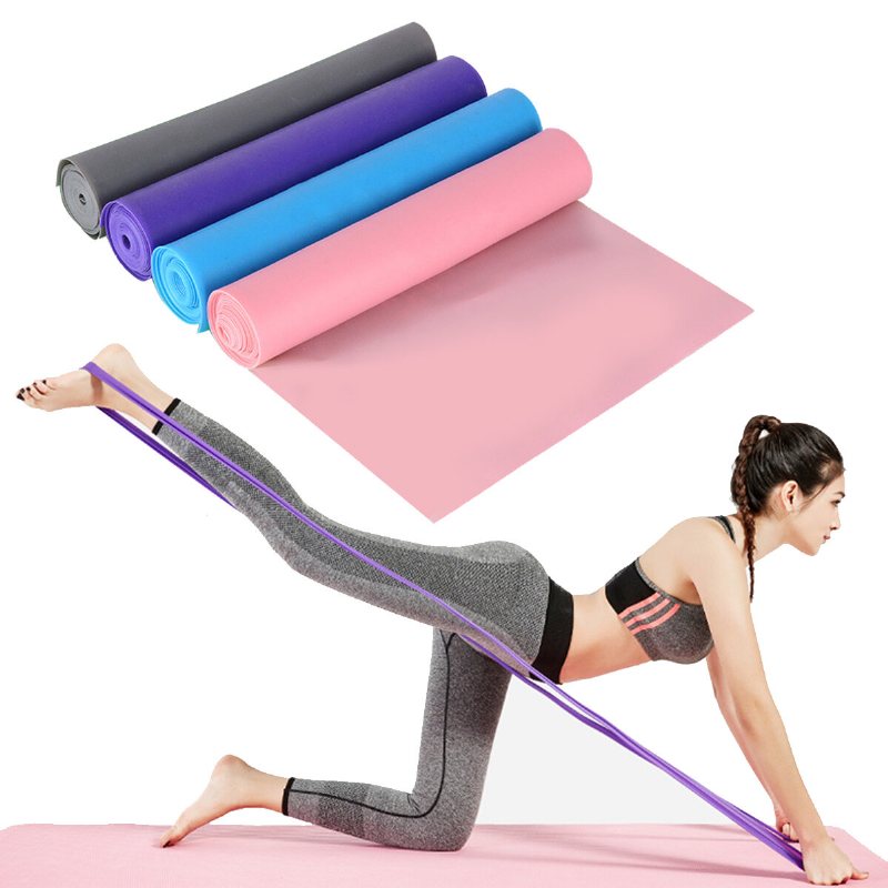 1.5 M Anti-halk Yoga Stretch Elastisk Band Pilates Resistance Hem Fitness Gym Träningsverktyg