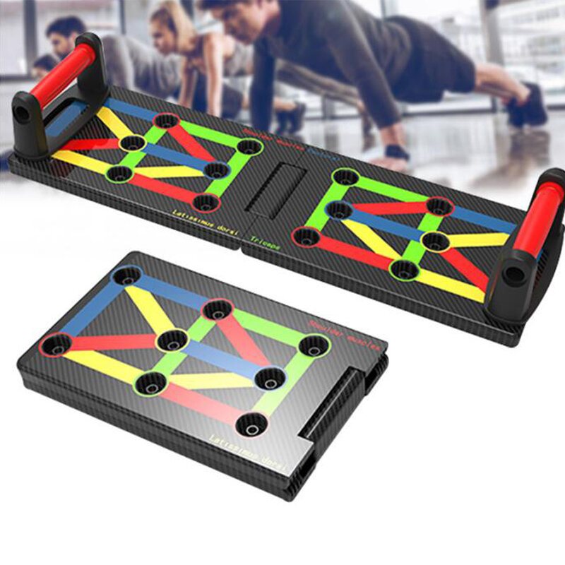 17 I 1 Push Up Rack Board Fitness Pushup Stativ Arm Magmuskel Träning Gym Träningsverktyg