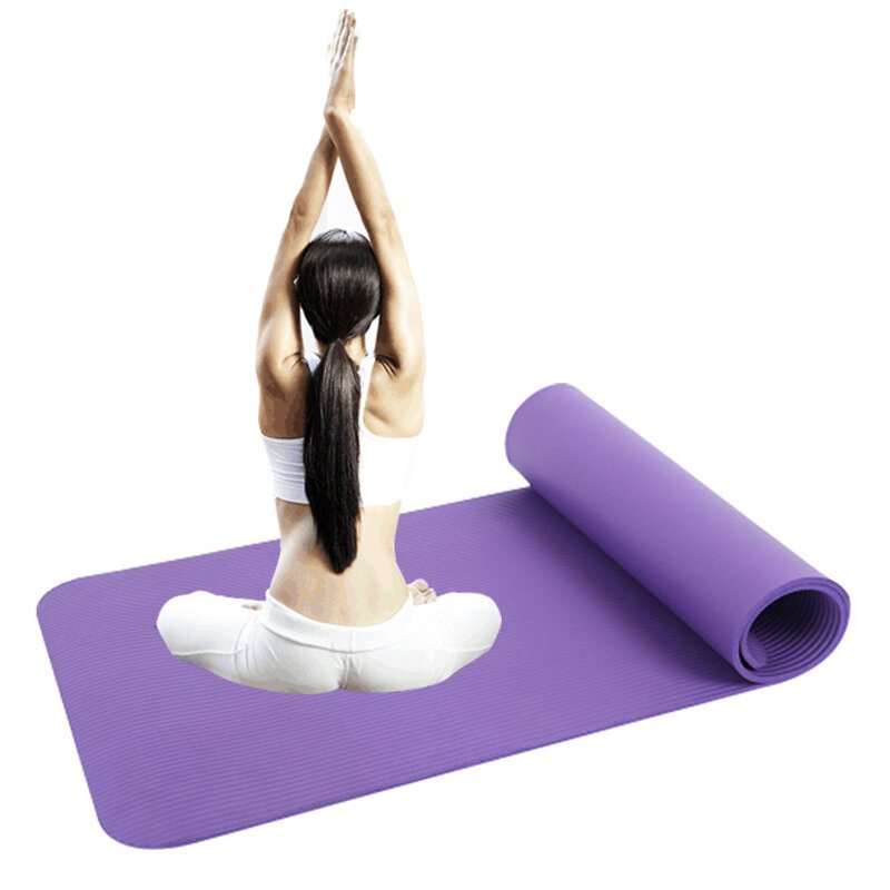 183x61x10mm Extra Tjocka Yogamattor Halkfria Tpe-flätmattor Träning Fitness Sport